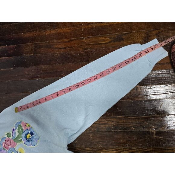 Vintage Grannycore FLoral Ruffled Crewneck Sweatshirt Tultex - Picture 12 of 16